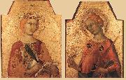 Simone Martini St Catherine and St Lucy oil